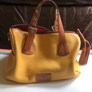 Vintage DOONEY & BOURKE Yellow Gold Fringe Handbag Purse